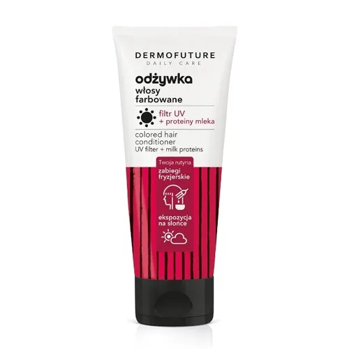 Dermofuture Precision Odżywka z filtrem UV i proteinami mleka do włosów farbowanych