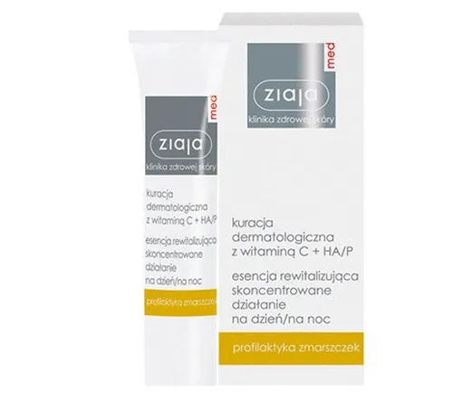 Ziaja Med, Kuracja Dermatologiczna z Witaminą C + HA/P, Esencja rewitalizująca na dzień i na noc - 2