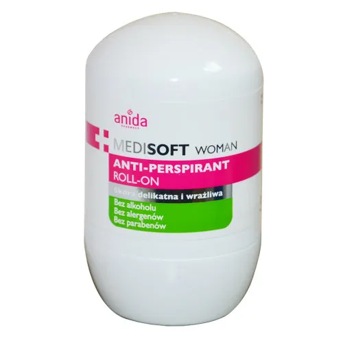 Anida Medi Soft Woman, Anti-perspirant roll-on do skóry delikatnej i wrażliwej