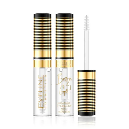 Eveline Cosmetics Brow & Go !, Mocny żel utrwalający i pielęgnujący brwi transparentny