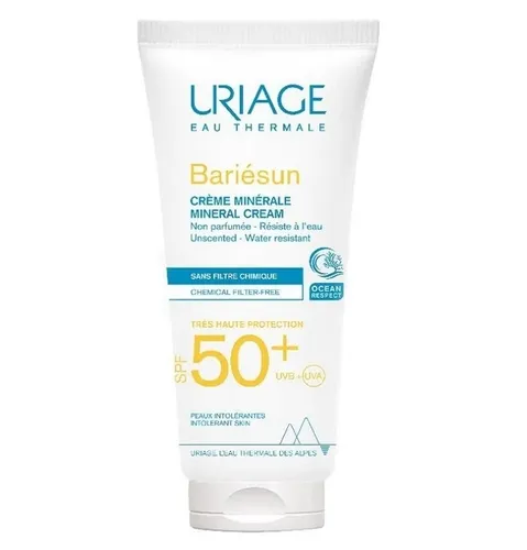 Uriage Bariesun, Mineral Cream SPF 50+ (Krem mineralny   do twarzy i ciała dla dzieci i dorosłych) - 1