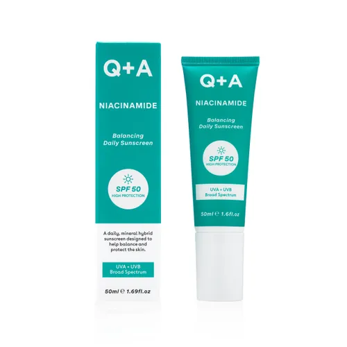 Q+A Niacinamide Balancing Daily Sunscreen SPF50 (Równoważący krem przeciwsłoneczny z niacynamidem)