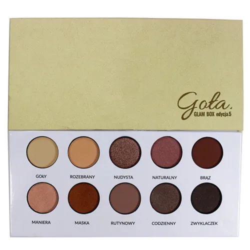 Glam Shop GlamBOX, Edycja VI "Goła", Paleta 10 cieni do powiek