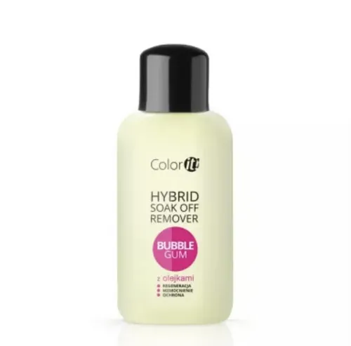 Silcare Color It, Hybrid Soak Off Remover Bubble Gum (Płyn do usuwania hybryd   z olejkami)