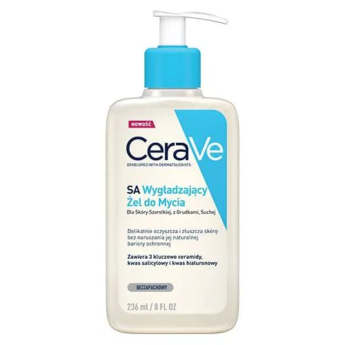 CeraVe SA Wygładzający żel do mycia dla skóry szorstkiej, z grudkami, suchej