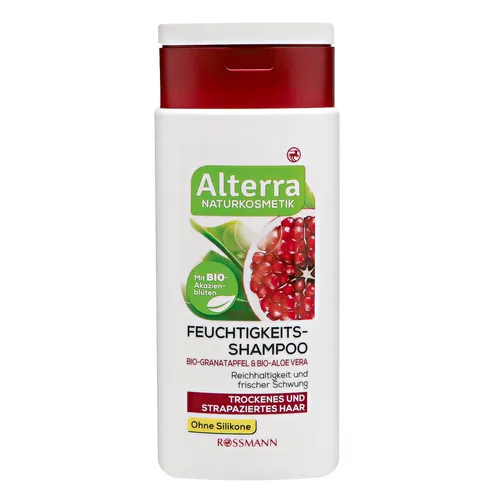 Alterra Feuchtigkeits - Shampoo Granatapfel & Aloe Vera (Szampon nawilżający do włosów suchych i zniszczonych `Granat i aloes`)
