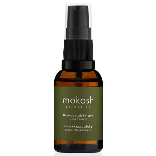 Mokosh Cosmetics Olejek do brody i włosów `Zielona kawa z tabaką`