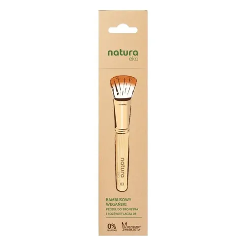 Natura Eko Bambusowy wegański pędzel do bronzera lub rozświetlacza 03