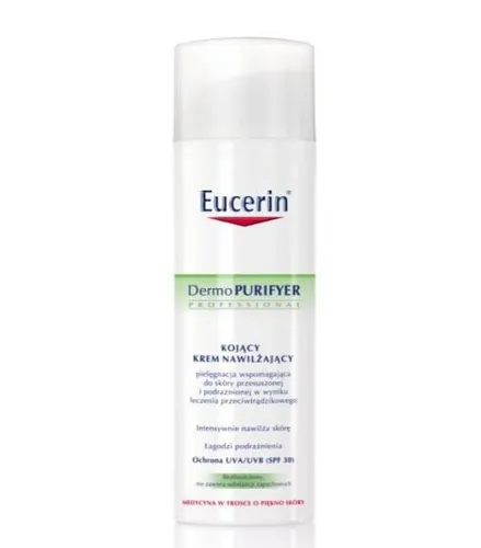 Eucerin DermoPurifyer, Kojący krem nawilżający SPF30