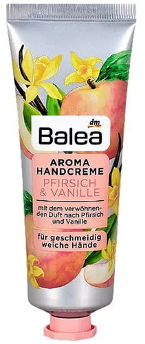 Balea Aroma Handcreme Pfirsich & Vanille (Krem do rąk `Brzoskwinia i wanilia`)