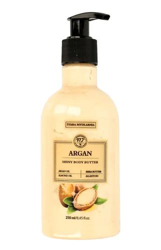 Stara Mydlarnia Argan, Shiny Body Butter (Masło do ciała ze złotymi drobinkami)