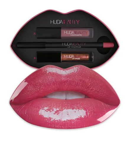 Huda Beauty Lip Tin, Contour & Strobe Set (Zestaw do konturowania ust) - 2