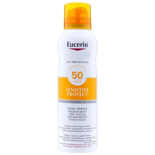 Eucerin Sun Protection, Transparent Sun Spray Dry Touch SPF 50 (Transparetna mgiełka do opalania SPF 50)