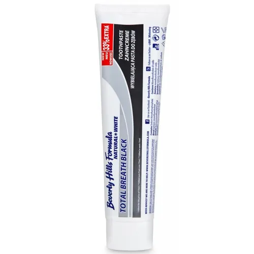 Beverly Hills Formula Natural + White, Total Breath Black Toothpaste (Pasta do zębów wybielająca z aktywnym węglem)