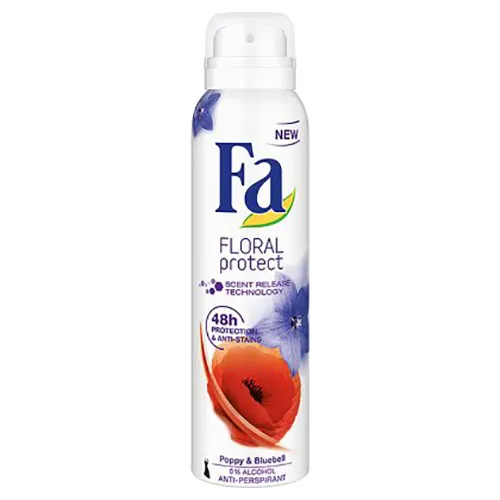 Fa Floral Protect, Poppy & Bluebell Spray (Antyperspirant w sprayu)