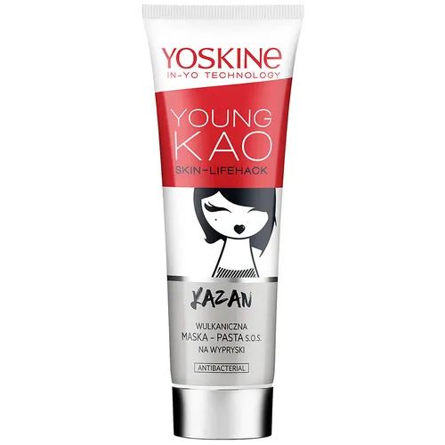 Yoskine Young Kao, Skin - Lifehack Kazan, Wulkaniczna maska - pasta S.O.S. na wypryski