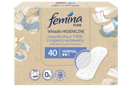 Femina Pure, Wkładki higieniczne z powłoczką z organicznej bawełny