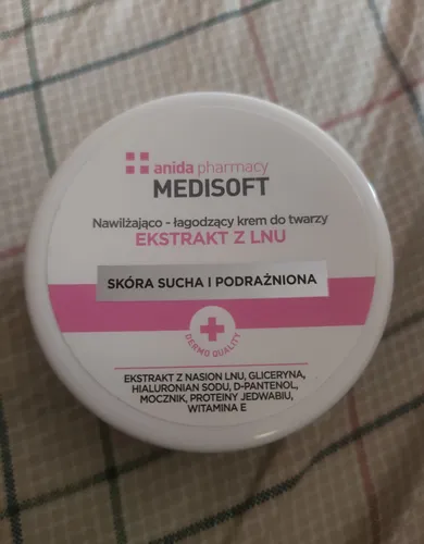 Anida Medisoft, Nawilżająco-łagodzący krem do twarzy skóra sucha i podrażniona  `Ekstrakt z lnu` - 1