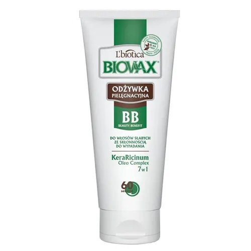 L'biotica Biovax BB Beauty Benefit, Odżywka pielęgnacyjna 60 sekund do włosów słabych i wypadających