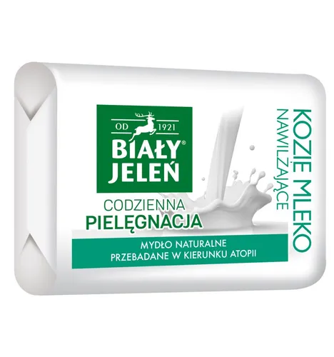 Biały Jeleń Mydło w kostce hipoalergiczne z ekstraktem z koziego mleka - 1