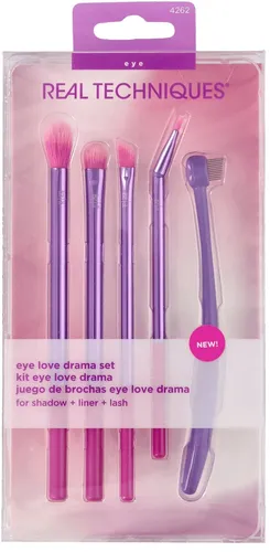 Real Techniques Eye Love Drama Set (Zestaw pędzli do makijażu oczu)