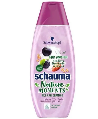 Schauma Nature Moments, Hair Smoothie, Szampon do włosów `Jagody acai, mleko migdałowe i owies`