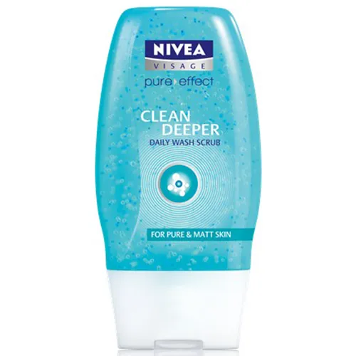 Nivea Visage, Pure Effect, Clean Deeper (Żel - peeling do codziennego mycia twarzy (nowa wersja))