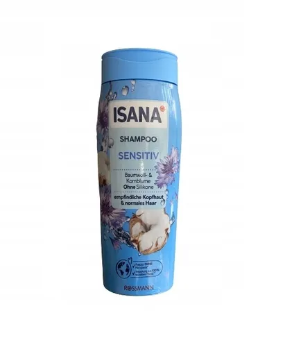 Isana Sensitiv Shampoo (Szampon do włosów normalnych i wrażliwej skóry głowy `Kwiat bawełny i chaber bławatek` (nowa wersja))