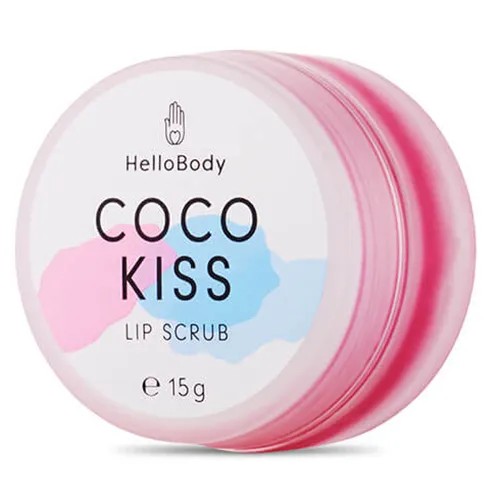 HelloBody Coco Kiss, Lip Scrub (Cukrowy peeling do ust)