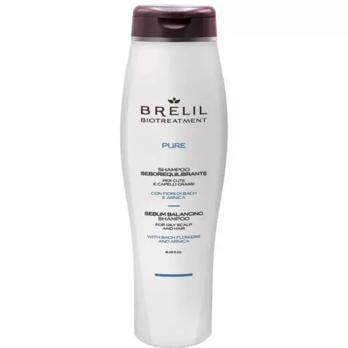 Brelil Pure, Sebum Balancing Shampoo (Szampon do przetłuszczających się włosów i skóry głowy)