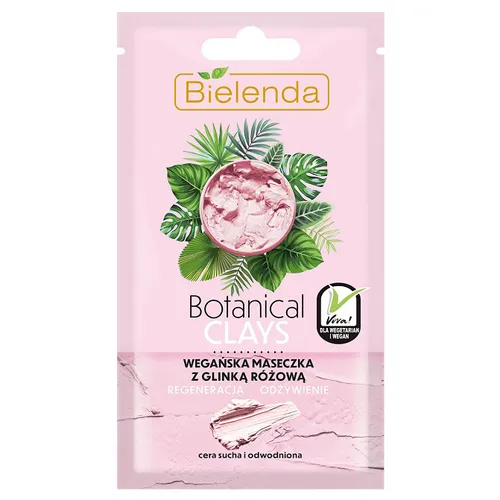 Bielenda Botanical Clays, Wegańska maseczka do twarzy z glinką różową