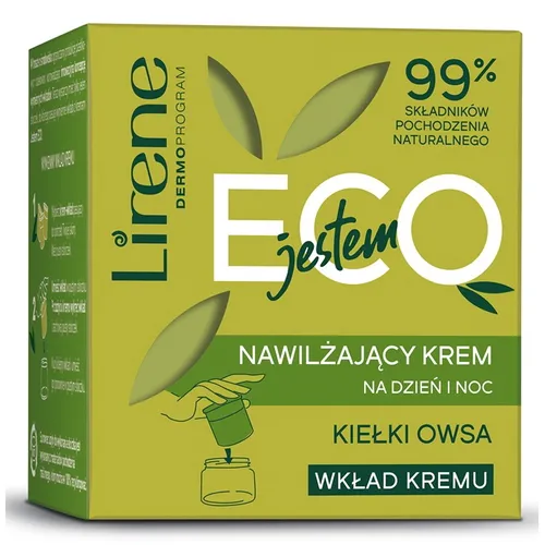Lirene Dermoprogram Jestem Eco, Nawilżający krem na dzień i na noc `Kiełki owsa` - 1