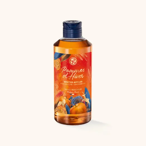 Yves Rocher Collection de Noel 2020, Bain Douche Pommes D'Hiver (Żel pod prysznic `Zimowa szarlotka`) - 2