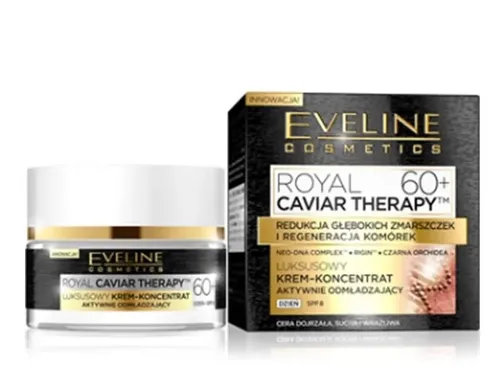 Eveline Cosmetics Royal Caviar Therapy, Krem-koncentrat aktywnie odmładzający na dzień SPF10 60+