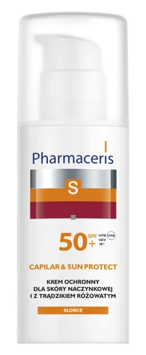 Pharmaceris S, Capilar & Protect, Krem ochronny dla skóry naczynkowej i z trądzikiem różowatym SPF 50+ - 1