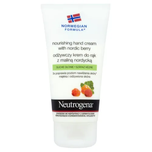 Neutrogena Formuła Norweska, Nourishing Hand Cream with Nordic Berry (Odżywczy krem do rąk z maliną nordycką)