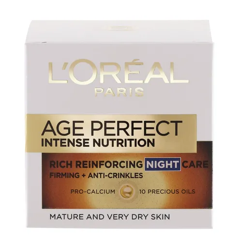 L'Oreal Paris Age Perfect, Intense Nutrition, Rich Reinforcing Night Care (Bogaty krem regenerujacy na noc `Intensywne odżywianie`)
