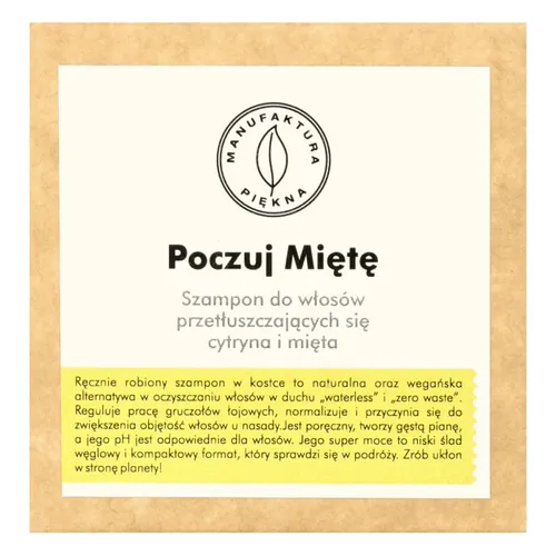 Manufaktura Piękna Szampon do włosów przetłuszczających się `Poczuj miętę`