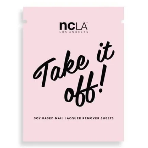 NCLA Los Angeles Take It Off! Soy Based Nail Laquer Remover Wipes (Sojowy zmywacz do paznokci w chusteczkach)