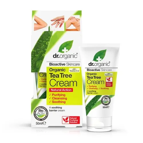 Dr.Organic Organic Tea Tree Cream (Krem antyseptyczny z organicznym olejkiem z drzewa herbacianego)