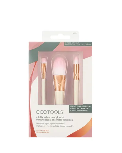EcoTools Glow Collection, Mini Brushes Max Glow Kit (Zestaw mini pędzli)
