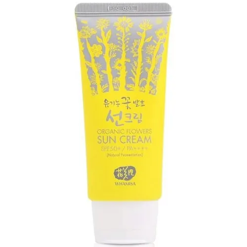 Whamisa Organic Flowers, Sun Cream SPF 50+/PA++++ (Krem ochronny z filtrem)
