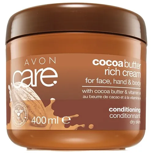 Avon Care, Cocoa Butter, Conditioning Moisturizer for Face, Hand & Body [Care, Nourishing with Cocoa Butter, Rich Cream for Face, Hand & Body] (Regenerująco - odżywczy krem do twarzy, rąk i ciała  z masłem kakaowym) - 4