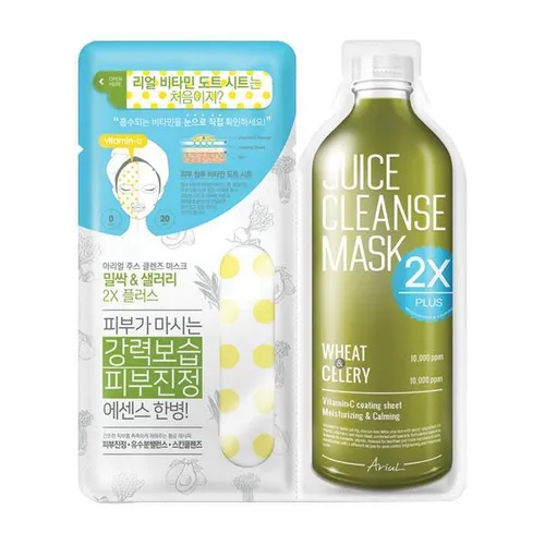 Ariul Juice Cleanse Mask 2X Plus Wheat & Celery (Maska do twarzy w płachcie)