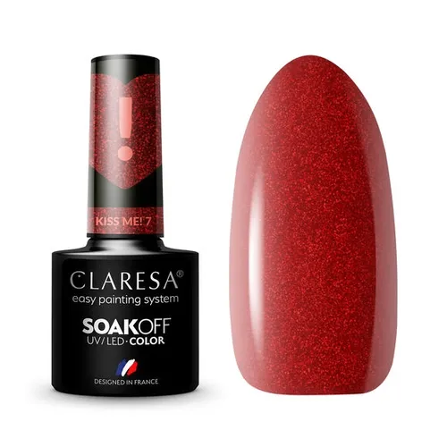 Claresa Kiss Me!  Soak-off UV/LED Color (Lakier hybrydowy do paznokci)
