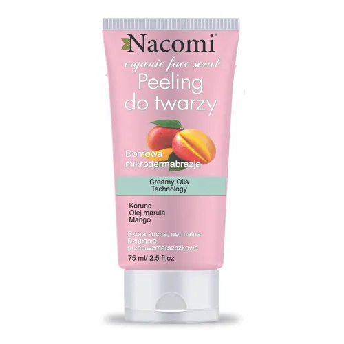 Nacomi Peeling do twarzy przeciwzmarszczkowy z korundem, olejem marula i mango - 2