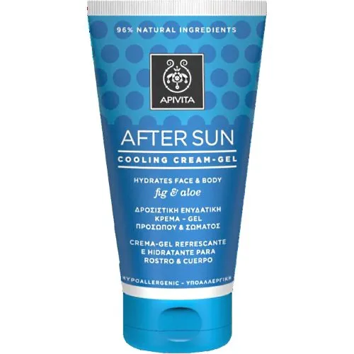 Apivita After Sun, Moisturizing and Cooling Cream - Gel for Face & Body (Krem - żel chłodzący do twarzy i ciała)