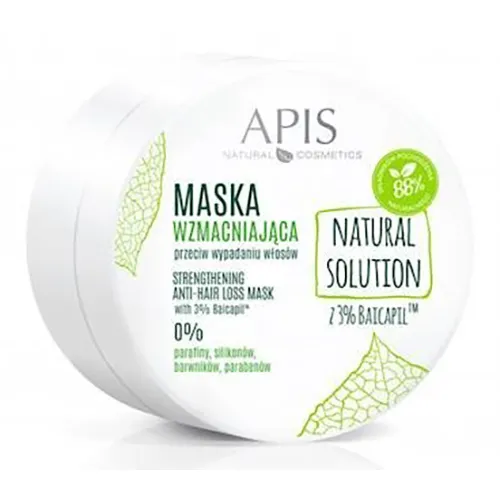 Apis Natural Solution, Maska wzmacniająca przeciw wypadaniu włosów z 3% Baicapil - 2