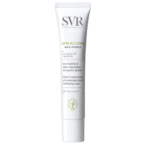SVR Sebiaclear, Mat+ Pores, Soin Matifiant Sebo-regulateur Anti-pores Dilates [Sebum - regulating Anti - enlarged Pore Mattifying Care] (Aktywnie działający krem do skóry tłustej)