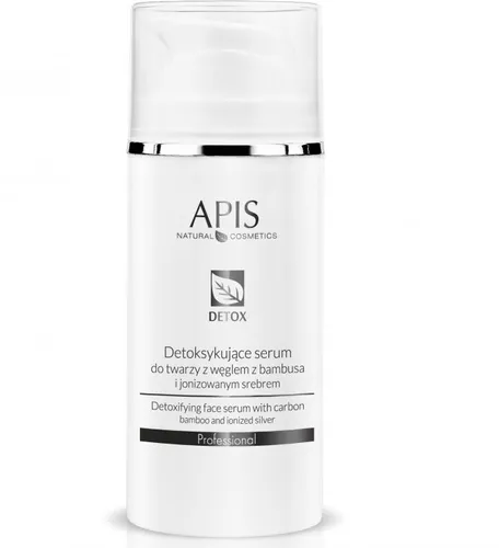 Apis Professional Line, Detox, Detoksykujące serum do twarzy z węglem z bambusa i jonizowanym srebrem